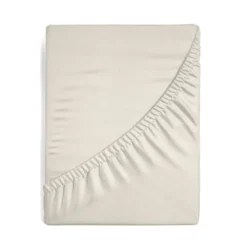 Prześcieradło D91 220x240 jersey z gumką w kolorze beżowym