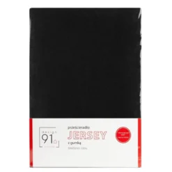 Prześcieradło D91 220x240 jersey z gumką w kolorze czarnym