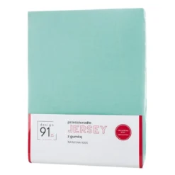 Prześcieradło D91 220x240 jersey z gumką w kolorze miętowym