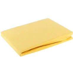 Prześcieradło D91 220x240 jersey z gumką w kolorze musztardowym
