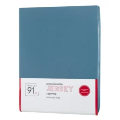Prześcieradło D91 220x240 jersey z gumką w kolorze niebieskim