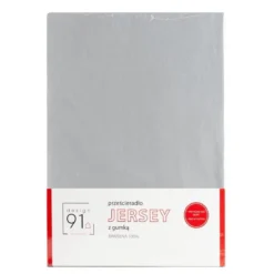 Prześcieradło D91 220x240 jersey z gumką w kolorze srebrnym