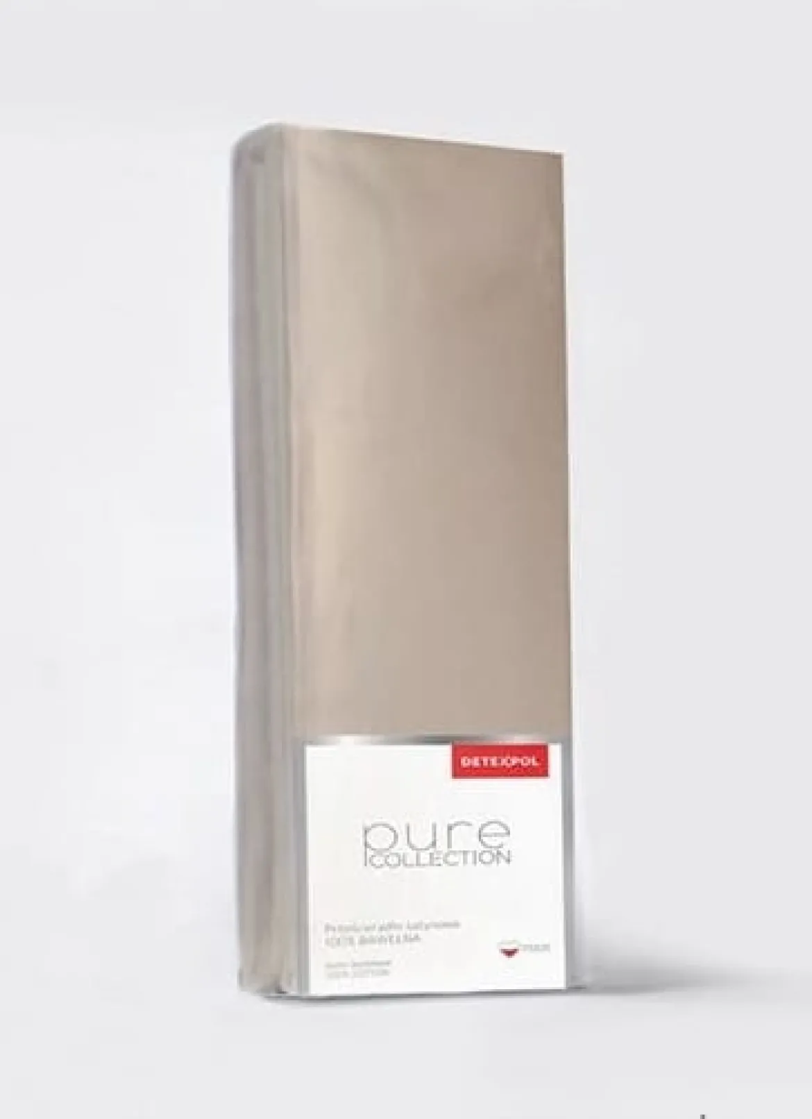 Prześcieradło Pure 140x200 satynowe z gumką w kolorze taupe