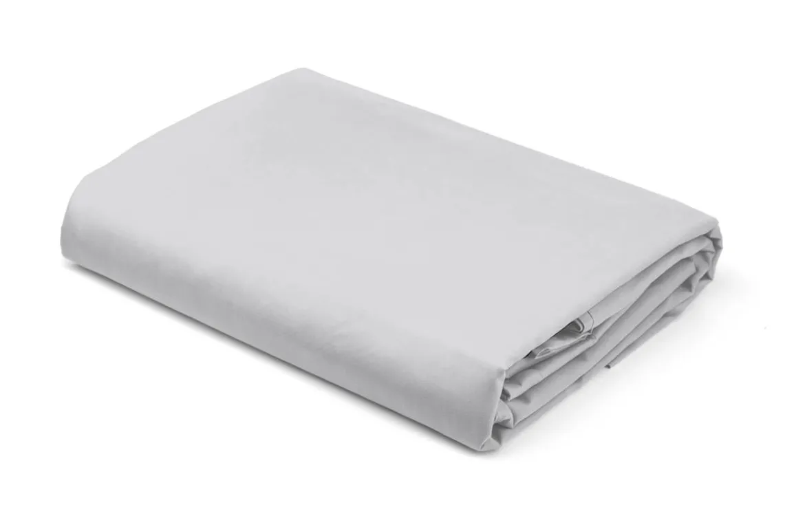 Prześcieradło Pure 220x200 satynowe z gumką w kolorze srebrnym
