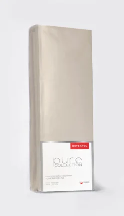 Prześcieradło Pure 160x200 satynowe z gumką w kolorze piaskowy beż