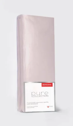 Prześcieradło Pure 160x200 satynowe z gumką w kolorze pudrowo różowym