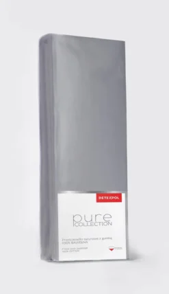 Prześcieradło Pure 160x200 satynowe z gumką w kolorze szarym