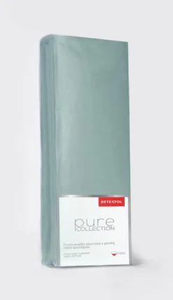 Prześcieradło Pure 120x200 satynowe z gumką w kolorze miętowym