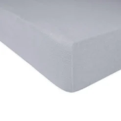 Prześcieradło 140x200 frotte z gumką w kolorze popielatym