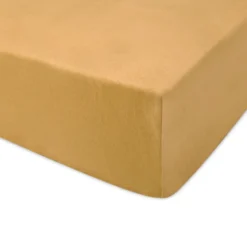Prześcieradło 180x200 jersey z gumką musztardowe