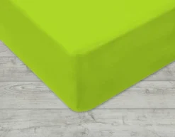 Prześcieradło 70x140 jersey z gumką w kolorze limonkowym