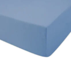 Prześcieradło 120x200 jersey z gumką w kolorze niebieskim