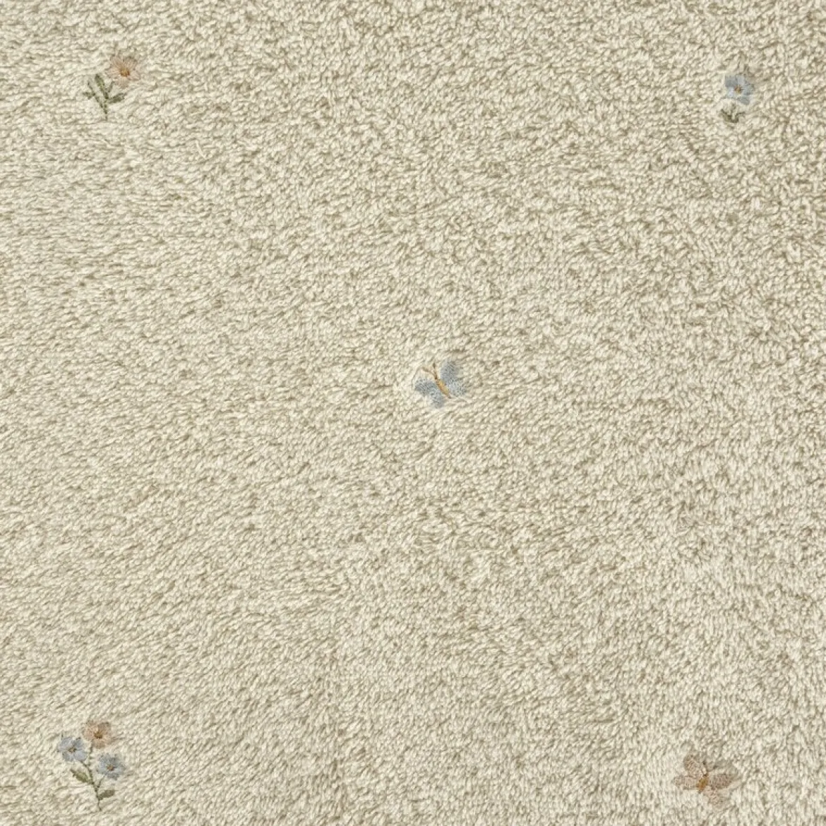 Ręcznik bawełniany beżowy 70x140 w kwiaty i motylki Bloom