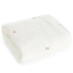 Ręcznik bawełniany biały 50x90 w kwiaty i motylki Bloom