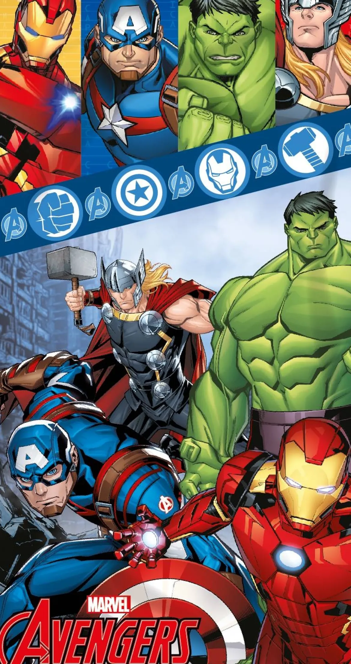Ręcznik bawełniany dziecięcy licencyjny 70x140 Avengers