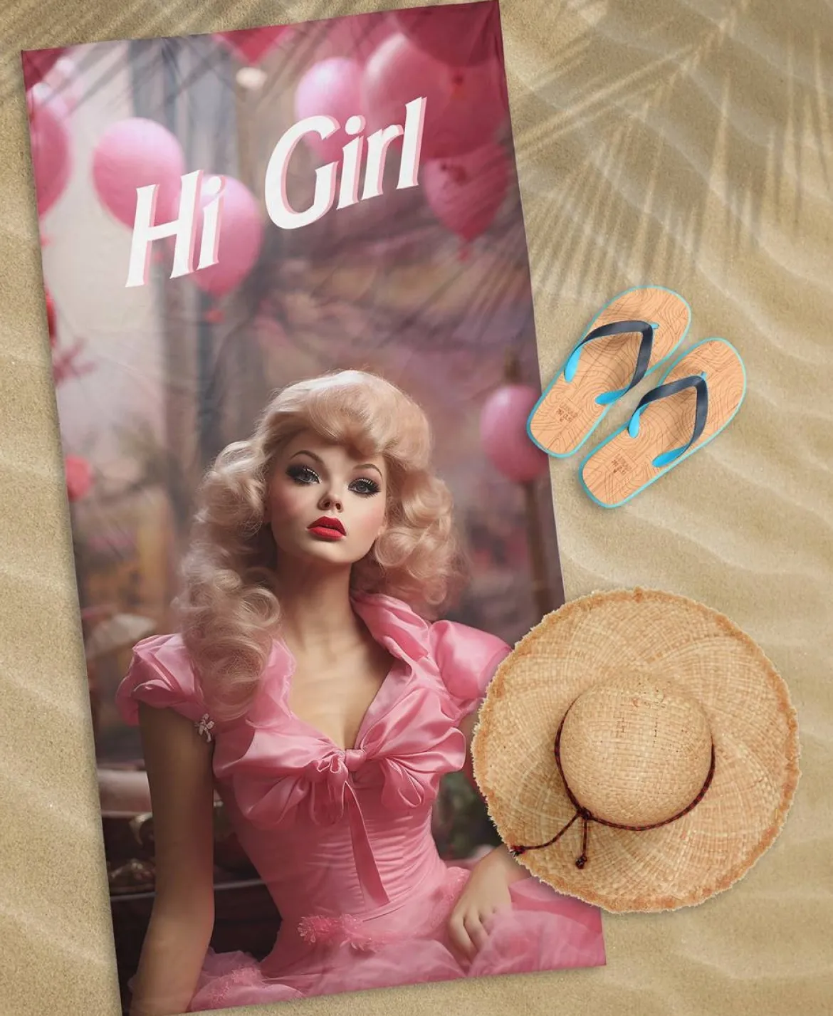 Ręcznik bawełniany dziecięcy plażowy 70x140 Barbie