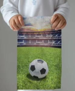 Ręcznik bawełniany dziecięcy 30x50 Piłka Nożna Stadion