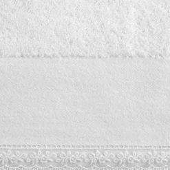 Ręcznik bawełniany Emi 50x90 biały z koronką