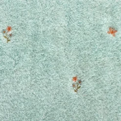 Ręcznik bawełniany miętowy 50x90 w kwiaty i motylki Bloom