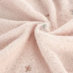Ręcznik bawełniany pudrowy 50x90 w kwiaty i motylki Bloom