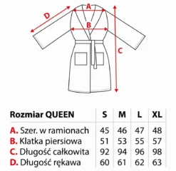 Szlafrok Damski różowy Rozmiar S