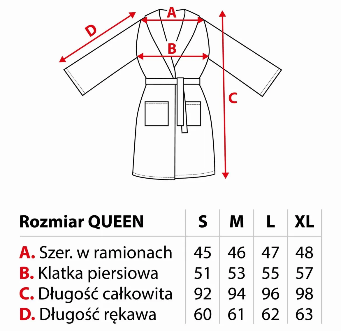Szlafrok Damski srebrny Rozmiar S