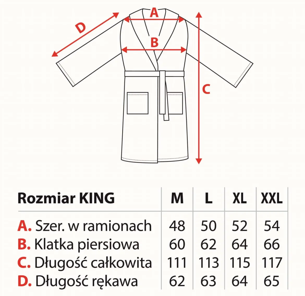 Szlafrok Męski granatowy Rozmiar XL