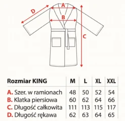 Szlafrok Męski popielaty Rozmiar L
